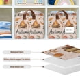 thumbnail image 4 of Yayeee Foldable Storage Basket for Shelves with Handles Set of 2 Waterproof Cloth Bins, Campfire Pattern, 4 of 7