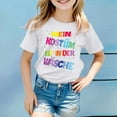 thumbnail image 2 of Kids Shirts For Girls Letter Girls Short Sleeve Tops Trendy Summer Toddler Girl Clothes Girls Size 4-5 Years Clothes Cute&nbsp;Girl&nbsp;Clothing, 2 of 4