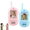 thumbnail image 2 of Video Walkie Talkies for Kids Toys - 2 Pack Rechargeable Walkie Talkie with Camera,Long Range 2 Way for Outdoor Camping Games,Christmas Birthday Gifts for Boys Girls Age 3-12(Pink+Blue), 2 of 9
