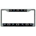 thumbnail image 1 of Dolphins On Black Background Chrome License Plate Frame, 1 of 1
