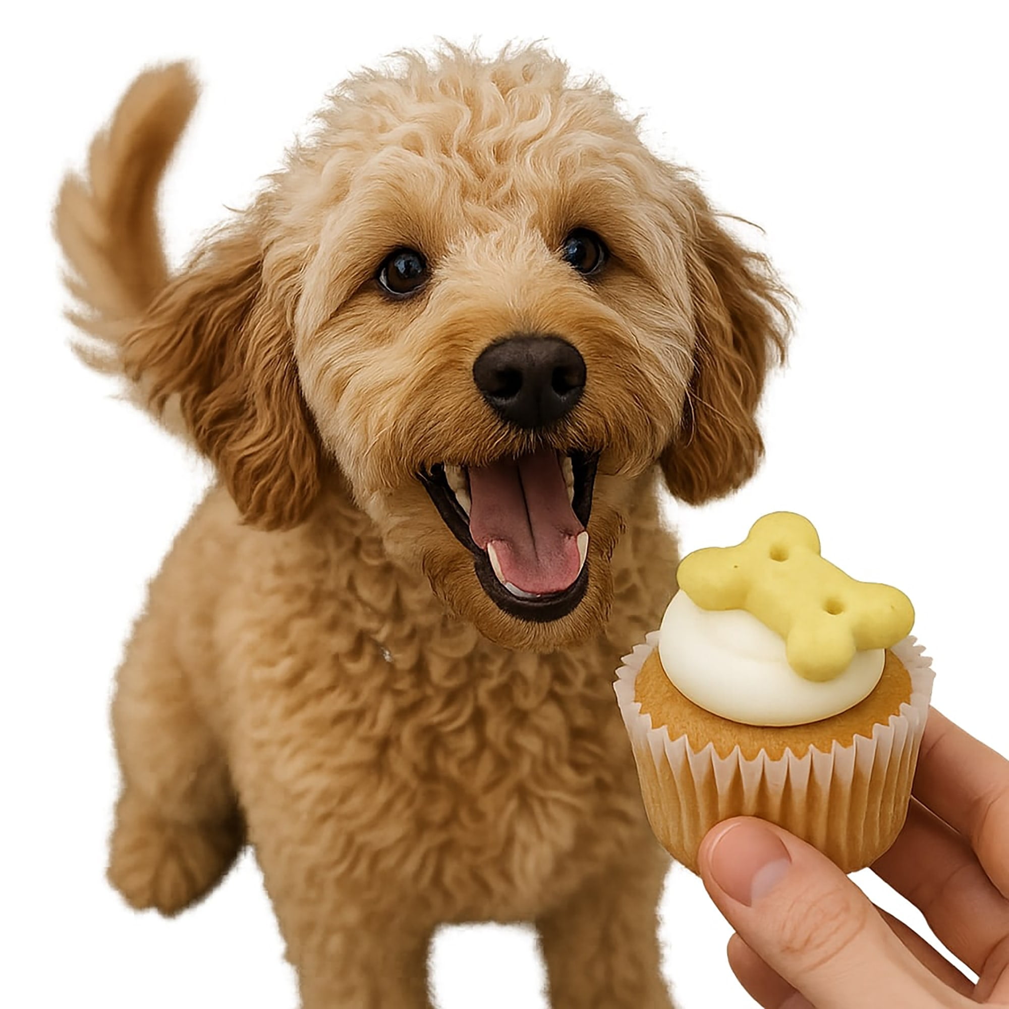 Wagging Dog Bakery: Puppin Mini Cupcake Dog Treat - 30 Pack Crunchy Biscuits, Countertop Jar, Quality Baked Goods for Your Furry Friends, Pet Reward