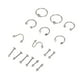 thumbnail image 3 of Juego de piercings para la nariz de acero inoxidable, exquisitas formas, diferentes, seguros, superficies pulidas y suaves, para mujer, color acero., 3 of 14