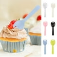 thumbnail image 7 of QISIWOLE Tionc100 Pcs Disposable Plastic Sporks, Individually Wrapped Disposable Sporks 4.4'' x 1.1'' 2 in 1 Fork and Spoon Set Serving Utensils for Dessert Restaurant Party Supply, 7 of 7