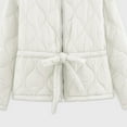 thumbnail image 6 of YueHuiYing Women's Floral Printed Quilted Jacket Long Sleeve Lightweight Jacket Fall Winter Casual Outerwear, 6 of 6