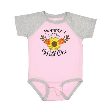 

Inktastic Mommy s Little Wild 1 with Beautiful Sunflower Gift Baby Boy or Baby Girl Bodysuit