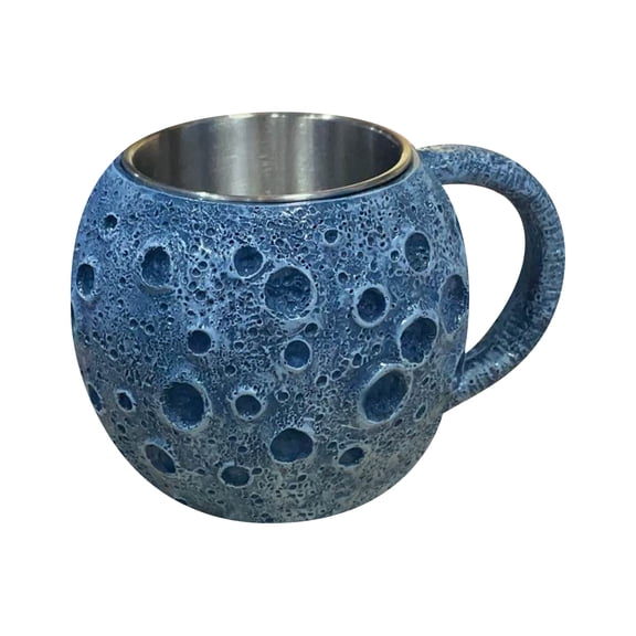 Ceramic Coffee Mug Ceramic Coffee Mug with Handle Moon Design | Space Themed Ceramic Coffee Cup Gifts for Coffee Lovers Space Themed Bedroom Decor Desk Decor Single Pack