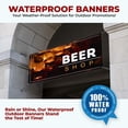 thumbnail image 5 of Beer Shop Large Banners and Signs for Outdoor by DreamController-Polyester Banner with 4 Holes for Easy Hang Indoor & Outdoor| 4x2 Feet HD Banner to Promote Food & Beverages | Made in USA, 5 of 6