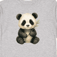 thumbnail image 4 of Inktastic Adorable Panda with Bamboo Illustration Boys or Girls Long Sleeve Toddler T-Shirt, 4 of 5