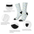 thumbnail image 3 of Pofeuu Tennis Rackets And Balls Print Crew Socks, Adult Running Hiking Socks for Youth and Adult, 3 of 6
