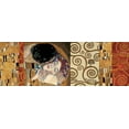 thumbnail image 2 of Klimt, Gustav 32x14 Gold Ornate Wood Framed with Double Matting Museum Art Print Titled - Klimt Deco-The Kiss, 2 of 4