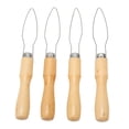 thumbnail image 1 of Button Hook, Wooden Handle 4 Pieces Light Portable Button Assist Tool  for Family, 1 of 7