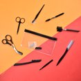 thumbnail image 2 of 11PCS Women Eyebrow Tweezers Kit, Stainless Steel Trimming Set Includes Razor, Scissors and Brush with Comb Black, 2 of 9