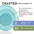 thumbnail image 3 of Novomoskovsjka Posuda Turquoise Enamel Bucket with Lid and Plastic Bottom Protection 12.7 Qt (12 L) Enameled Steel Kitchen Bucket for Storing Water Grains or Tools, 3 of 4