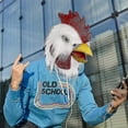 thumbnail image 2 of Rooster Costume Chicken Cosplay Animal Halloween Costume Party Latex Costume (white Rooster), 2 of 4