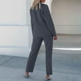 thumbnail image 6 of XUNKUSGA 2 Piece Sets for Women Slim Fit Blazer and High Rise Straight Leg Pants Sets Business Casual Outfits Professional Blazer Pantsuits Set Work Office Suits for Women S-2XL Gray, 6 of 8