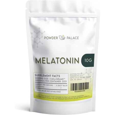 Absorb Health Melatonin Powder 99%+ Purity 3rd Party Tested Sleep and Mood Support Antioxidant 5g 10g 25g (100, Grams)