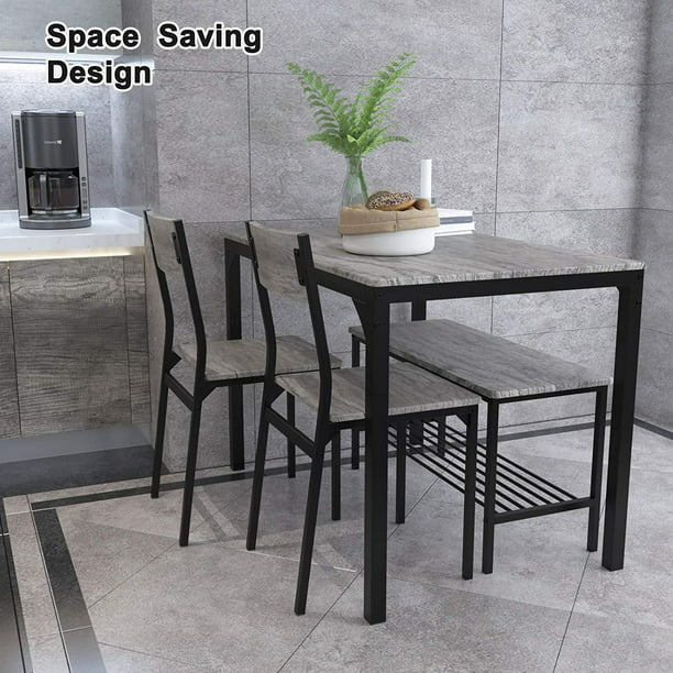 Teraves 4 Piece Dining Table Set With, Dining Room Table Set With Storage Bench