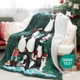 thumbnail image 3 of Cozy Comfort Throws - Modern Christmas Penguin Throw Blanket, 50" x 60", 3 of 6