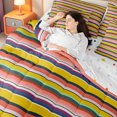 thumbnail image 4 of Erosebridal Aesthetic Abstract Lines 7-Piece Twin Bedding,Modern Stripes Bedding Comforter Set,Polkadot Reversible, 4 of 7