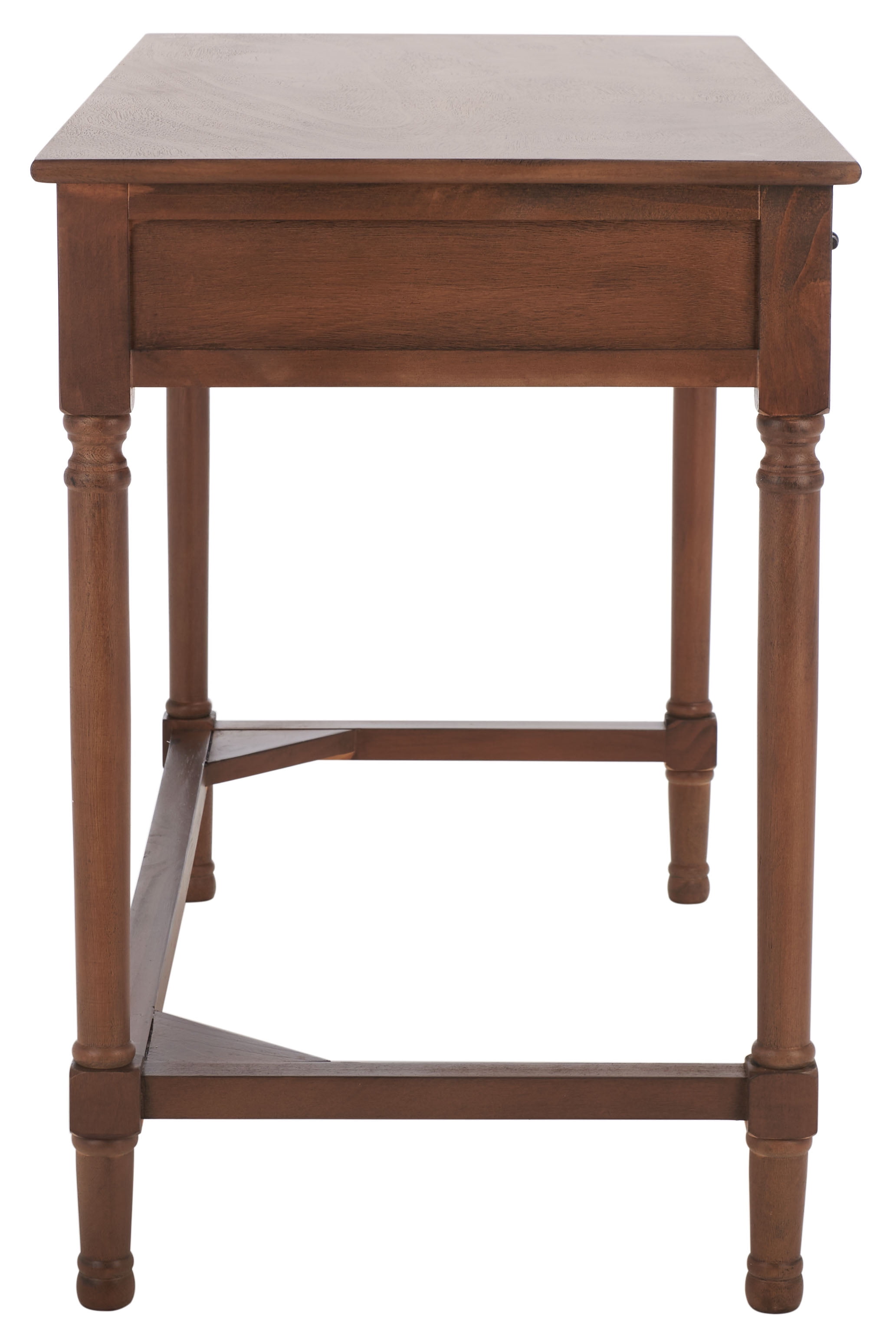 SAFAVIEH Layce Solid Retro 2 Drawer Writing Desk, Brown