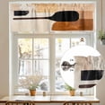 thumbnail image 7 of Beige Black Valances for Windows, 42 x 18in, Brown Abstract Art Graffiti Color Block Modern Rod Pocket Kitchen Valance Curtain Light Filtering Window Treatments for Living Room Bedroom, 1 Panel, 7 of 7