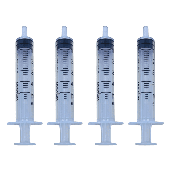 Elimedical Veterinary Syringe Without Needle, Luer Slip 6cc 100pcs/box 05ST