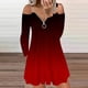 thumbnail image 2 of Vestidos Para Mujer Vestido Floral Trendy V Neck Zipper Tirantes Impreso Vestido de Manga Larga Odeerbi  ODB183326, 2 of 5