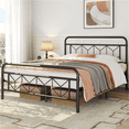 thumbnail image 4 of Renwick Vintage Metal Platform Queen Bed, All Ages, Black, 4 of 9