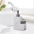 thumbnail image 4 of yuksok 15oz Resin Soap Dispenser Organizer Holder with Storage Compartment Marble, 4 of 8