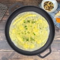 thumbnail image 3 of Thickened Cast Iron Pan Excellent Heat Transfer Non Stick Design Flat Bottom Uniform Heating Multifunctional Pancake Flat Frying Pan with Skillet for Kitchen, 3 of 7