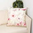 thumbnail image 4 of Floral Throw Pillow Covers 18x18 Set of 2 Spring Summer Outdoor Decor Pillow Cases for Home Couch Decorations Pink, 4 of 6