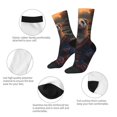 thumbnail image 3 of Rocae Garden Meditating Weasel for Adult Socks Casual Athletic Stretchy Loose Socks for Women Men Non-Slip Middle Tube Socks, 3 of 6