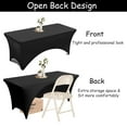 thumbnail image 2 of Urby 1pcs Black Spandex Open Back Tablecloth Cover for 6ft Folding Table for Events, 2 of 6