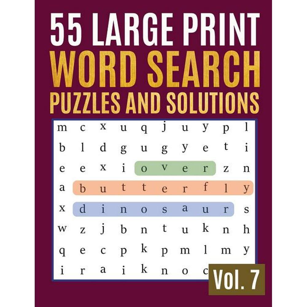 Find Words for Adults & Seniors: 55 Large Print Word Search Puzzles And
