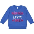 thumbnail image 2 of Inktastic My Nana Loves Me Hearts in Pink Plaid Toddler Sweatshirt, 2 of 4
