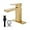 Brushed Gold, variant on Bathroom Faucet 1 Hole, Single Handle Stainless Steel Bathroom Sink Faucet, Modern Vanity Faucets with Deck Plate,Water Supply Hoses and Pop Up Drain,Brushed Gold