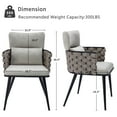 BFZ Handmade Woven Dining Chairs Set of 2, Upholstered Velvet, For ...