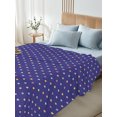 thumbnail image 5 of King Flat Sheet Only Modern Polka Dots on Purple Soft Microfiber Cooling Bedding Sheets Colorful Dotted Minimalist Art Flat Bed Sheet for Hotel,Home Decor, 5 of 9