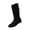 Black, variant on Willtoo Womens Slouch Mid Calf Boots Low Heel Comfort Casual Boots Vintage Round Toe Fall Winter Booties with Side Zip