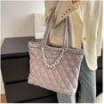 thumbnail image 3 of Kukuzhu Quilted Tote Bag for Women Trendy Purses Puffer Tote Bag Women Aesthetic Tote Bag Puffy Bag Quilted Bags, 3 of 7