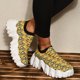 thumbnail image 1 of Zapatos de mujer Moda Estampado de leopardo Colorblock Detalle de punto Gráfico Calcetín Zapatos Suela gruesa Zapatillas de deporte de punto volador Wmkox8yii shalkjhdk2223, 1 of 1