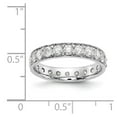 thumbnail image 5 of 14K White Gold Ring Band Eternity Diamond Round Polished Vintage 2ct , Size 6, 5 of 5