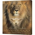 thumbnail image 2 of HFDF Lion of Judah Lamb of God Jesus Christ Canvas Wall Art Religious Jesus Christ Spiritual Wall Décor spirational Farmhouse Vtage Artwork for Livg Room Bedroom Ready to Hang 16x24inch Framed, 2 of 6