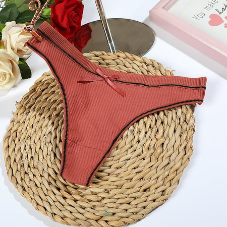 Bestselling  Women s Threaded Thong Low Waist  Comfortable Student Underwear  Large Size  Soft Material  Everyday Use  Breathable  Seamless Design  Plus Womens Tops | Red S  Sopatenor