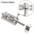 thumbnail image 4 of 3 Inch Bolt Door Latch Door Latch Lock Black Stainless Steel Bolt, 4 of 10