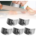 thumbnail image 1 of Finger Guard, Multifunctional Stainless Steel Finger Protector for Cutting Food Slicing Finger Guard, Premium Slicing Tool Guard Finger Protector, Great for Chopping Vegetables (Single Finger, 5PCS), 1 of 7
