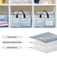 thumbnail image 5 of 2pcs Foldable Iron Frame Storage Basket Open Basket Bins Versatile Organizer for Laundry Bathroom Closet 16.9” x 11.4” x 7.7” Light Blue Paper Cranes, 5 of 7