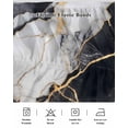 thumbnail image 7 of Black Marble Bed Skirt Queen Size 18" Drop Gold Line Modern Abstract Minimalist Art Ruffled Wrap Around Bed Skirts Adjustable Elastic Bedskirt Dust Ruffle for Queen Size Bed, 7 of 7