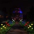 thumbnail image 3 of Solar Flower Shaped Light for Garden Decoration - Blue, 3 of 5