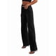 thumbnail image 2 of Pantalones Vaqueros de Pierna para Mujer, Cintura Alta, Elásticos, con Dobladillo Sin Rematar Negro XL, 2 of 7